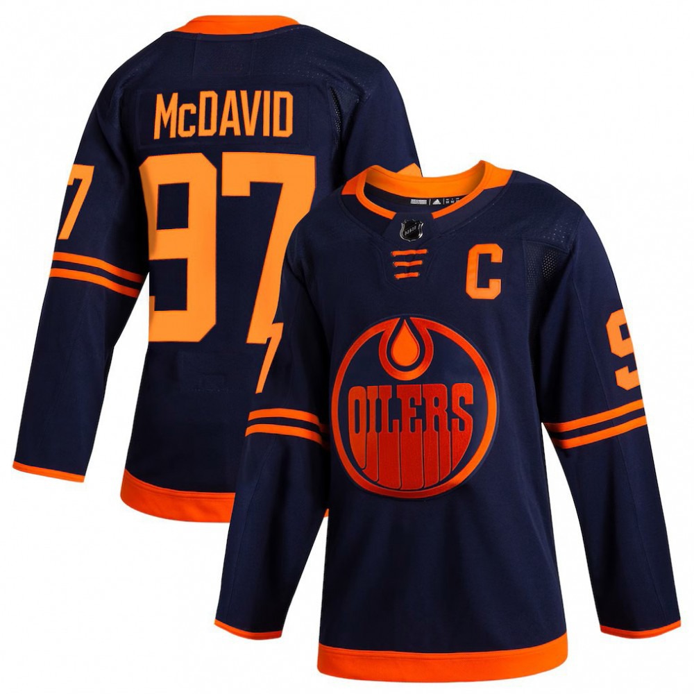 Connor McDavid Edmonton Oilers Alternate Navy Premium Player Jersey-Pro Kit Vault | Brand New 26/27 Sports Jerseys
